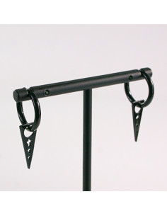 KOLCZYKI ZE STALI CHIRURGICZNEJ  LOLITA AKCESORIA  CZARNE... 2