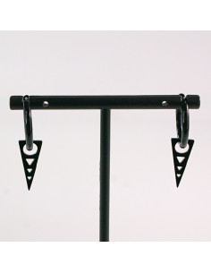 KOLCZYKI ZE STALI CHIRURGICZNEJ  LOLITA AKCESORIA  CZARNE...