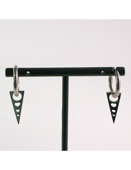 KOLCZYKI ZE STALI CHIRURGICZNEJ  LOLITA AKCESORIA  SREBRNE Z ZAWIESZKĄ