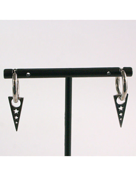 KOLCZYKI ZE STALI CHIRURGICZNEJ  LOLITA AKCESORIA  SREBRNE Z ZAWIESZKĄ