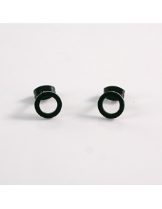 KOLCZYKI ZE STALI CHIRURGICZNEJ  LOLITA AKCESORIA  CZARNE...