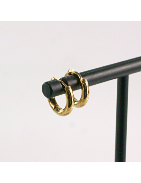 KOLCZYKI ZE STALI CHIRURGICZNEJ  LOLITA AKCESORIA 1,2 cm  ZŁOTE KAJDANKI