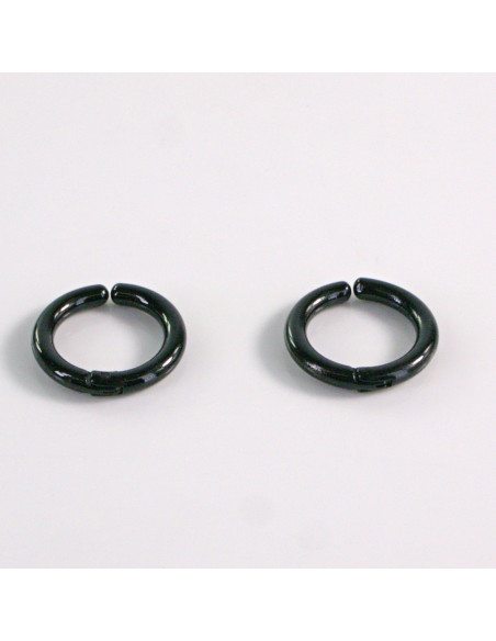 Fake kolczyki nausznica ze stali chirurgicznej Klips Unisex CZARNY 1,8 cm