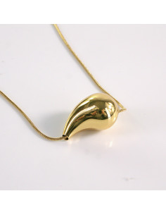 Naszyjnik ze stali chirurgicznej złoty kropla Lolita...