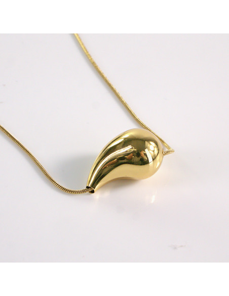 Naszyjnik ze stali chirurgicznej złoty kropla Lolita Akcesoria