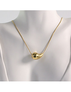 Naszyjnik ze stali chirurgicznej złoty kropla Lolita... 2