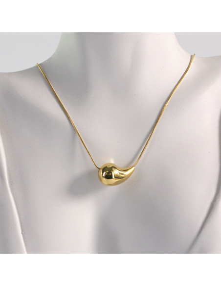 Naszyjnik ze stali chirurgicznej złoty kropla Lolita Akcesoria