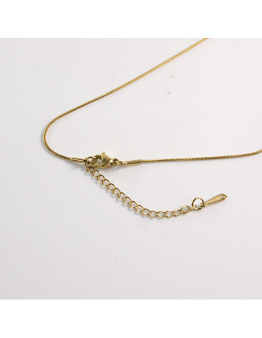 Naszyjnik ze stali chirurgicznej złoty kropla...