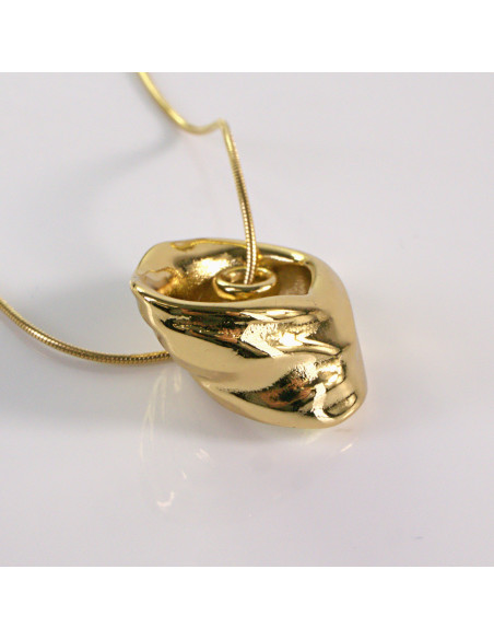 Naszyjnik ze stali chirurgicznej złoty obręcz Lolita Akcesoria