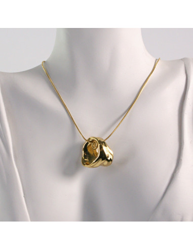 Naszyjnik ze stali chirurgicznej złoty obręcz...