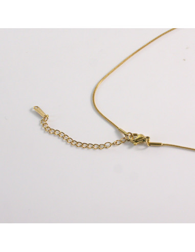 Naszyjnik ze stali chirurgicznej złoty dwie...