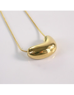 Naszyjnik ze stali chirurgicznej złoty fasolka Lolita...