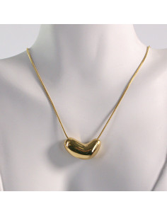 Naszyjnik ze stali chirurgicznej złoty fasolka Lolita... 2