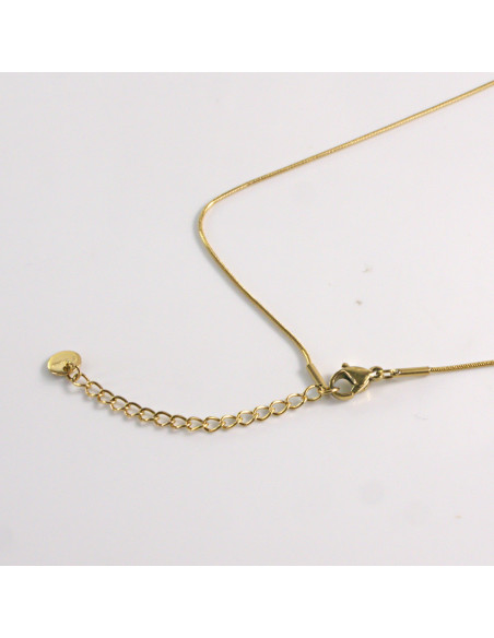 Naszyjnik ze stali chirurgicznej złoty fasolka Lolita Akcesoria