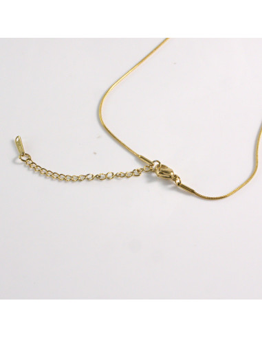 Naszyjnik ze stali chirurgicznej złoty fasolka...