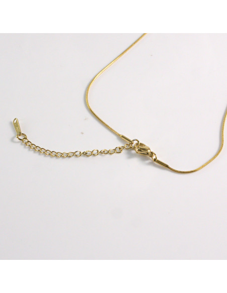 Naszyjnik ze stali chirurgicznej złoty fasolka 2,4 cm Lolita Akcesoria