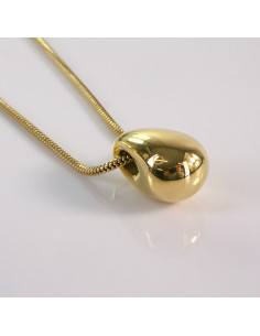 Naszyjnik ze stali chirurgicznej złoty kropla 2,6 cm...