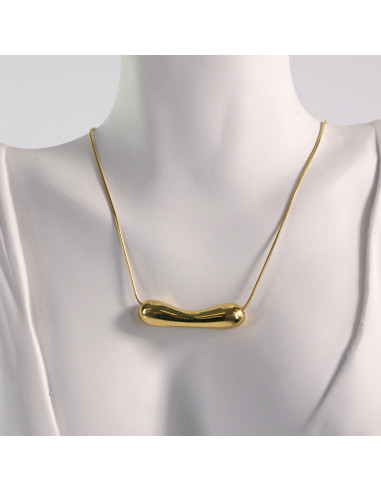 Naszyjnik ze stali chirurgicznej złoty element...