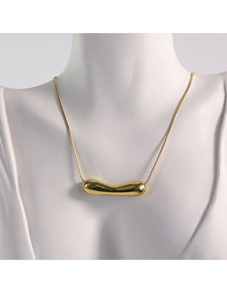 Naszyjnik ze stali chirurgicznej złoty element Lolita Akcesoria