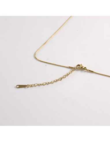 Naszyjnik ze stali chirurgicznej złoty element...