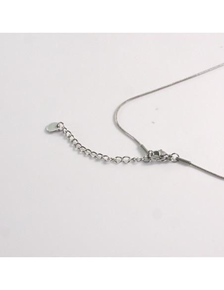 Naszyjnik ze stali chirurgicznej srebrny fasolka 2,3 cm Lolita Akcesoria