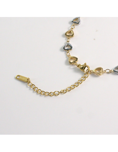 Naszyjnik ze stali chirurgicznej srebrno złote...