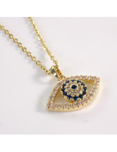Naszyjnik ze stali chirurgicznej złote oko Lolita Akcesoria
