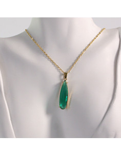 Naszyjnik ze stali chirurgicznej kryształ ZIELONY Lolita... 2