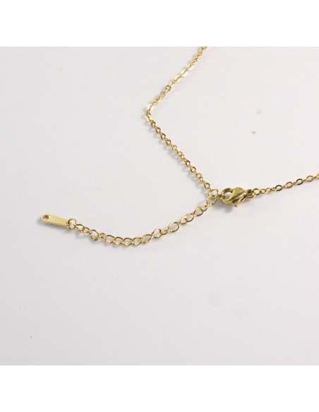 Naszyjnik ze stali chirurgicznej kryształ ZIELONY Lolita Akcesoria