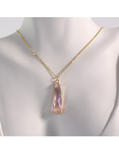 Naszyjnik ze stali chirurgicznej kryształ RÓŻOWY Lolita... 2