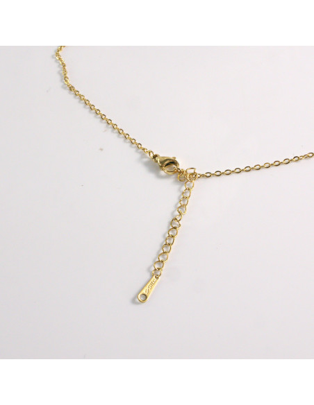 Naszyjnik ze stali chirurgicznej kryształ POMARAŃCZOWY Lolita Akcesoria