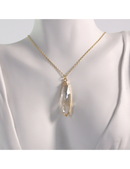 Naszyjnik ze stali chirurgicznej kryształ CRYSTAL Lolita Akcesoria