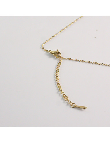 Naszyjnik ze stali chirurgicznej kryształ...