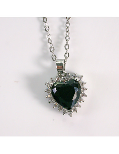 Naszyjnik ze stali chirurgicznej srebrny serce...