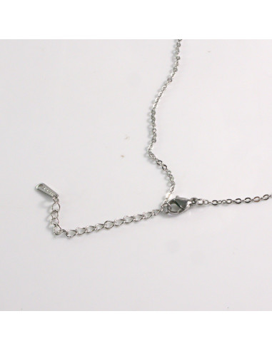 Naszyjnik ze stali chirurgicznej srebrny serce...