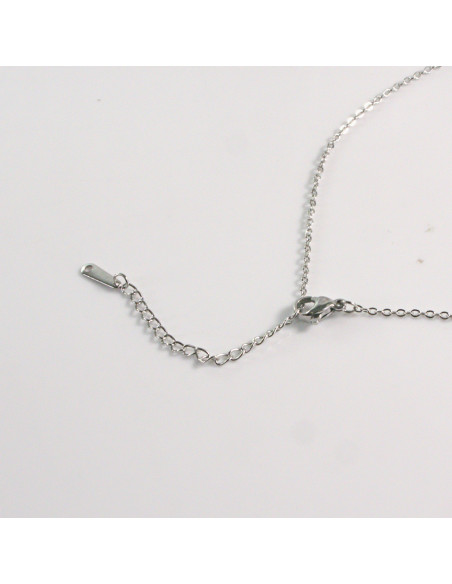 Naszyjnik ze stali chirurgicznej srebrny serce NIEBIESKIE Lolita Akcesoria