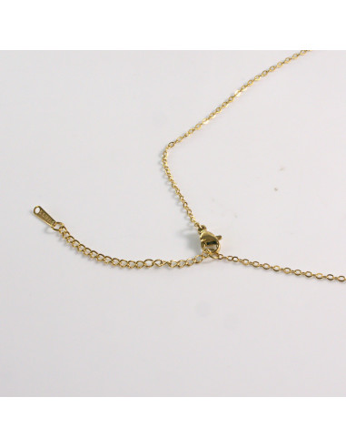 Naszyjnik ze stali chirurgicznej złoty motyl...