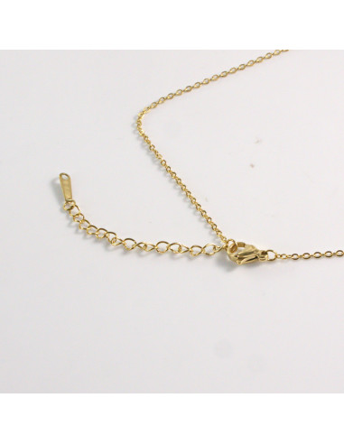 Naszyjnik ze stali chirurgicznej złoty serce...