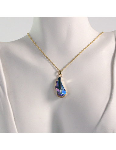 Naszyjnik ze stali chirurgicznej złoty skrzydło...