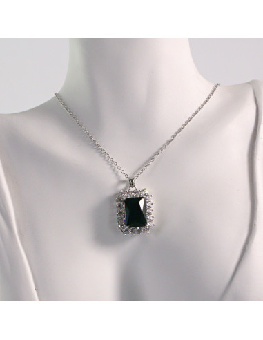 Naszyjnik ze stali chirurgicznej srebrny czarny...