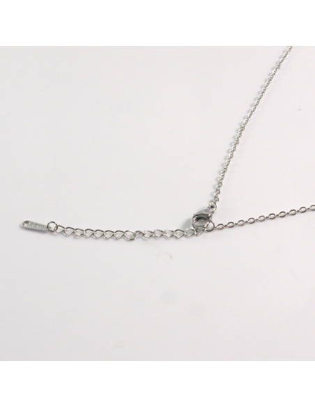 Naszyjnik ze stali chirurgicznej srebrny crystal serce Lolita Akcesoria