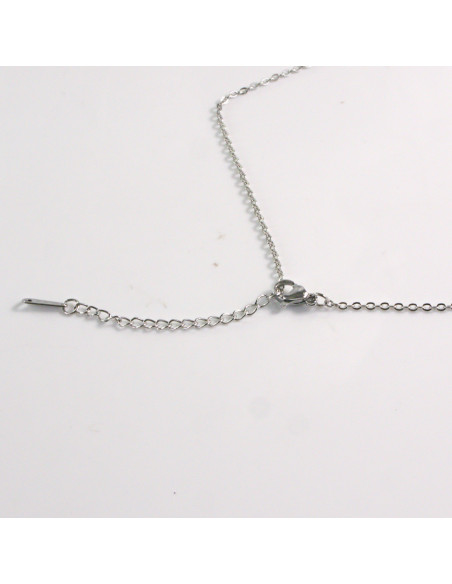 Naszyjnik ze stali chirurgicznej srebrny KLASYK CZARNY Lolita Akcesoria