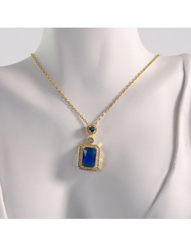 Naszyjnik ze stali chirurgicznej złoty KLASYK...