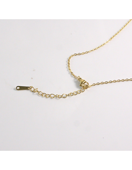 Naszyjnik ze stali chirurgicznej złoty KLASYK NIEBIESKI Lolita Akcesoria