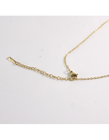 Naszyjnik ze stali chirurgicznej złoty KLASYK...