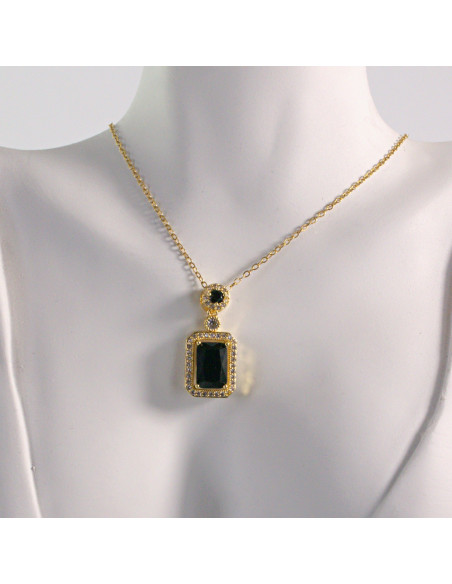 Naszyjnik ze stali chirurgicznej złoty KLASYK CZARNY Lolita Akcesoria