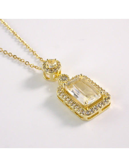 Naszyjnik ze stali chirurgicznej złoty KLASYK CRYSTAL Lolita Akcesoria