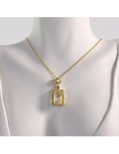 Naszyjnik ze stali chirurgicznej złoty KLASYK CRYSTAL... 2