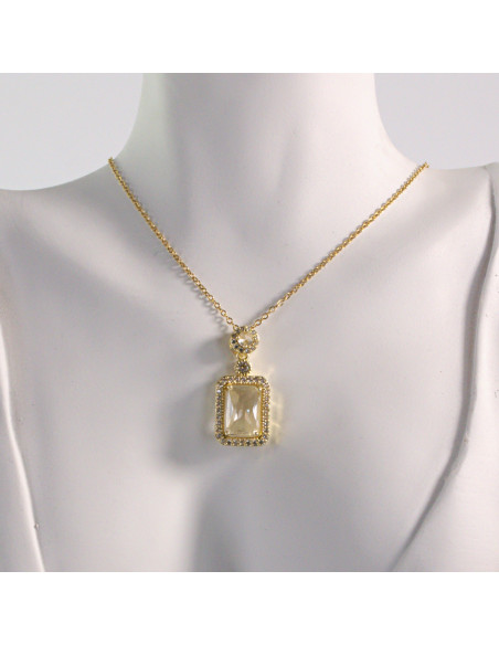 Naszyjnik ze stali chirurgicznej złoty KLASYK CRYSTAL Lolita Akcesoria