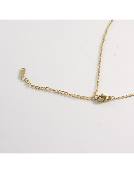 Naszyjnik ze stali chirurgicznej złoty KLASYK CRYSTAL Lolita Akcesoria